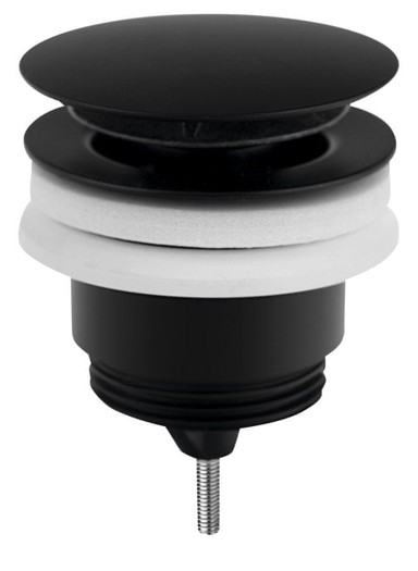 OMP TEA Odvod za umivaonik, click-clack, 5/4", veliki čep, 10–45 mm, crna mat